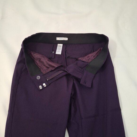Ricki's Womens Stretch Crop Capris Pants Size 10 Purple  Summer Pool Golf Travel - Picture 13 of 16